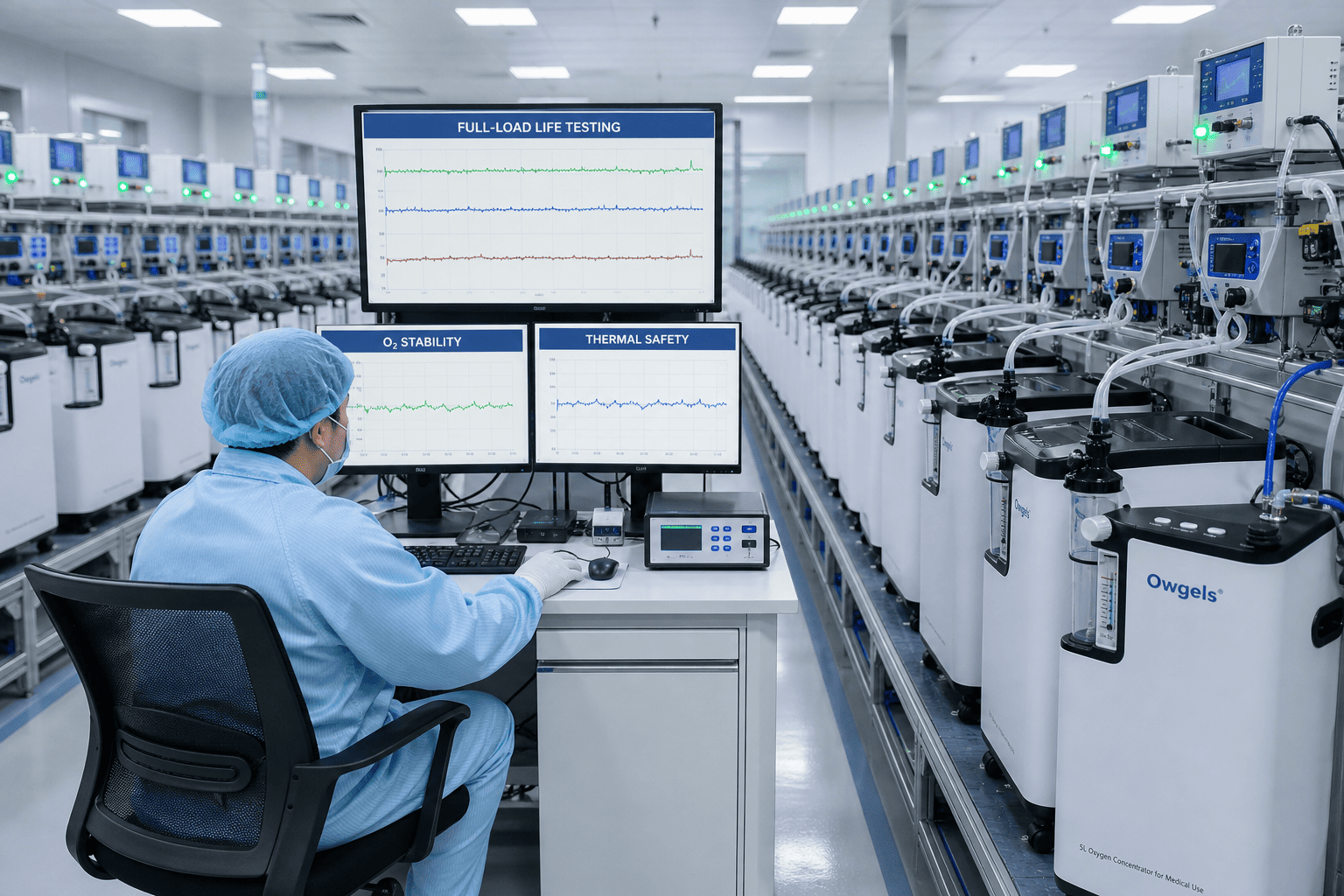 Burn-in and Continuous Oxygen Purity Testing